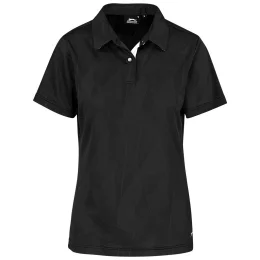 Ladies Motif Golf Shirt - BLACK - S
