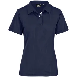 Ladies Motif Golf Shirt - NAVY - L