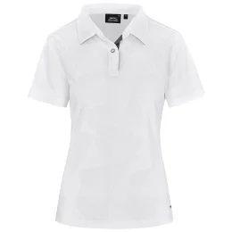 Ladies Motif Golf Shirt - WHITE - L
