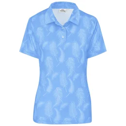 Ladies Slazenger Monterey Golf Shirt - LIGHT BLUE - 3XL
