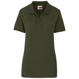 Ladies Houston Stretch Golf Shirt - OLIVE - L