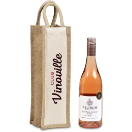 Okiyo Inshu Jute & Cotton Wine Tote - NATURAL