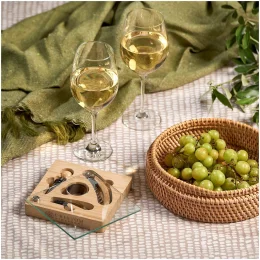 Okiyo Budonoki Bamboo Wine Accessories set - NATURAL