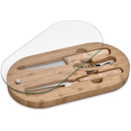 Okiyo Suraisu Bamboo Food & Wine Set - NATURAL