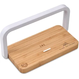 Okiyo Yoru Bamboo Wireless Charger & Night Light - SOLID WHITE