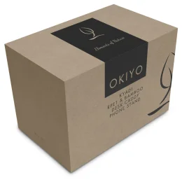 Okiyo Kyadi Recycled PET & Bamboo Desk Caddy Phone Stand - GREY