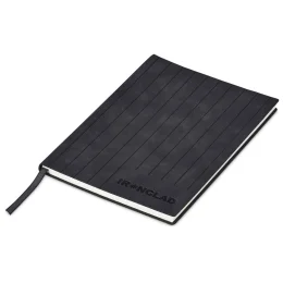 Altitude Pinstripe A5 Soft Cover Notebook - BLACK