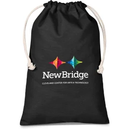 Kooshty Kokomo Midi Cotton Drawstring Pouch - BLACK