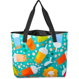 Pre-Printed Sample Hoppla Sunset Beach Bag - BLACK