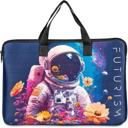 Pre-Printed Sample Hoppla Plett Neoprene Laptop Sleeve with Handles – 13-14 inch - BLACK