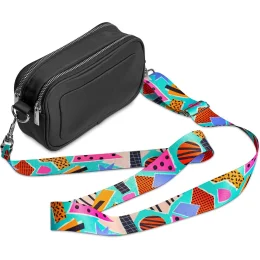 Pre-Printed Sample Hoppla Glamazon Polyester Bag Strap - BLACK