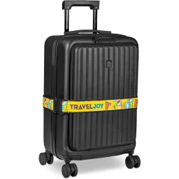 Pre-Printed Sample Hoppla Globetrotter Luggage Strap - BLACK