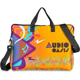 Pre-Printed Sample Hoppla Nimbus Neoprene Laptop Sleeve with Handles & Shoulder Strap – 15 -16 inch - BLACK