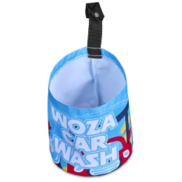 Pre-Printed Sample Hoppla Auto Polyester Car Refuse Holder - BLACK
