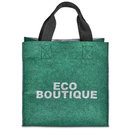 Pre-Printed Sample Hoppla Loopa Recycled PET Felt Tote Bag - Light Grey