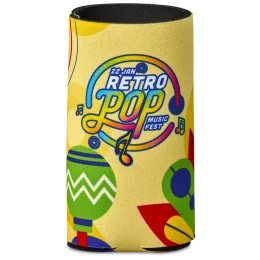 Pre-Printed Sample Hoppla Icey Neoprene Stubby Cooler - SOLID WHITE