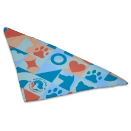 Pre-Printed Sample Hoppla Tyson Small Polyester Dog Bandana - SOLID WHITE - S