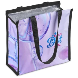Pre-Printed Sample Hoppla Novaya Small Polyester Tote Cooler Bag - BLACK