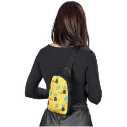 Pre-Printed Sample Hoppla Journey Crossbody Bag - BLACK