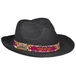 Pre-Printed Sample Bruno Fedora Hat - BLACK