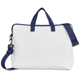 Pre-Production Sample Hoppla Nimbus Neoprene Laptop Sleeve with Handles & Shoulder Strap – 15 -16 in - NAVY
