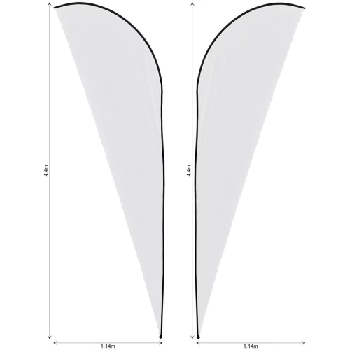 Legend 4m Sublimated Sharkfin Double-Sided Flying Banner Skin (Excludes Hardware)