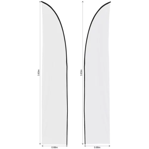Legend 3m Sublimated Arcfin Double-Sided Flying Banner Skin (Excludes Hardware)