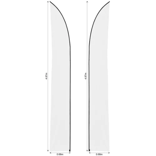 Legend 4m Sublimated Arcfin Double-Sided Flying Banner Skin (Excludes Hardware)