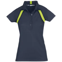 Ladies Jebel Golf Shirt - NAVY LIME - 3XL