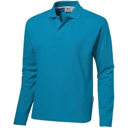 Mens Long Sleeve Zenith Golf Shirt - AQUA - XL