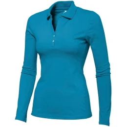 Ladies Long Sleeve Zenith Golf Shirt - AQUA - 2XL