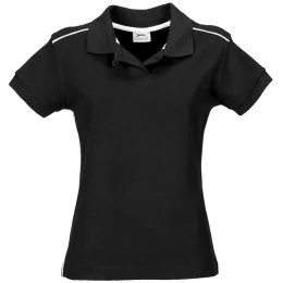 Ladies Backhand Golf Shirt - BLACK - 2XL