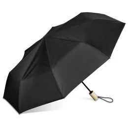 Okiyo Ameno Recycled PET Auto-Open Compact Umbrella - BLACK