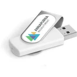 Axis Dome Flash Drive - SOLID WHITE - 16GB