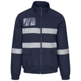 Foundation Hi-Viz Padded Jacket - NAVY - L