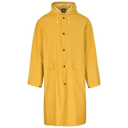 Light Duty Storm Rubberised Polyester/PVC Raincoat - YELLOW - 2XL